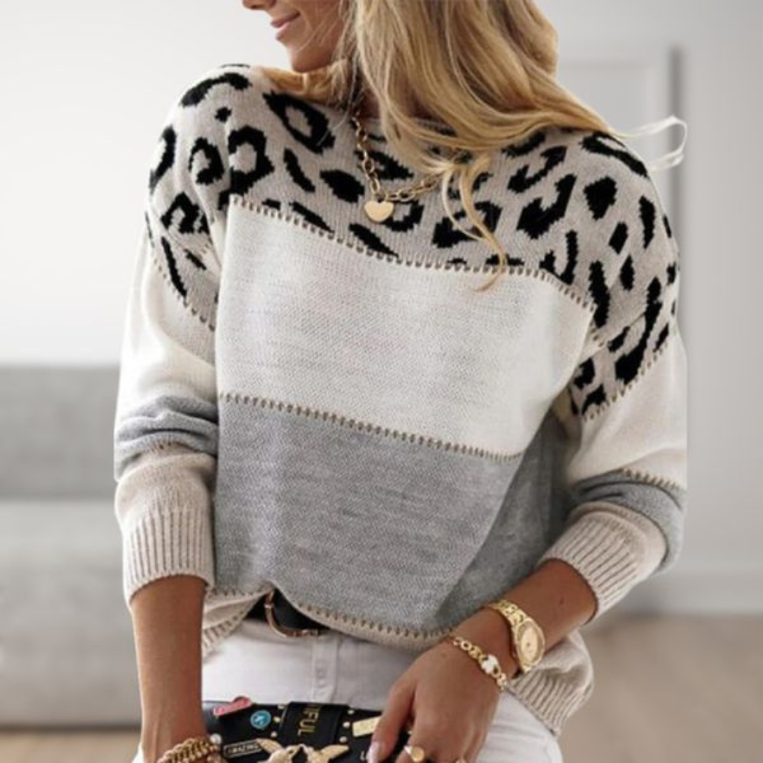 LIA | LEOPARD PRINT SWEATER