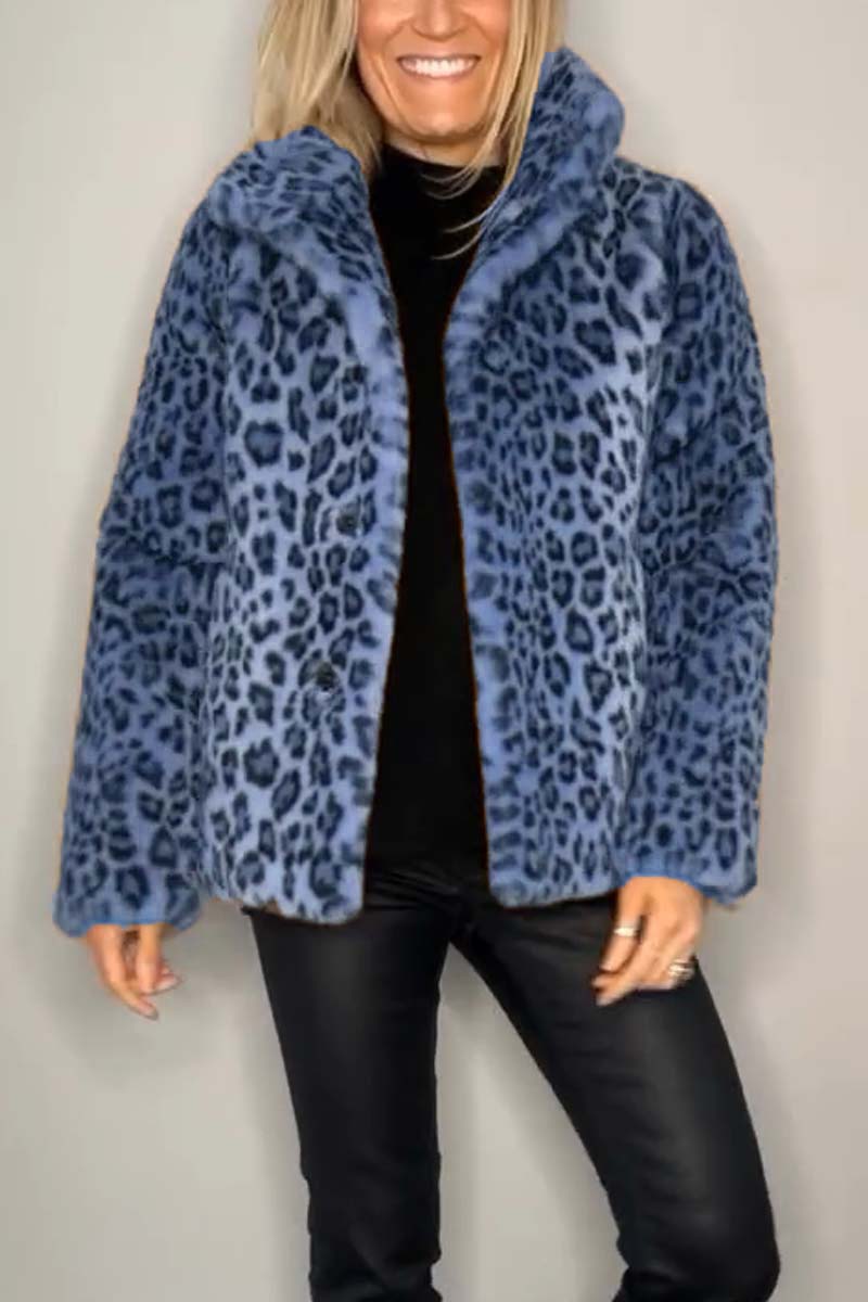 SAVANNAH | LEOPARD FAUX FUR COAT