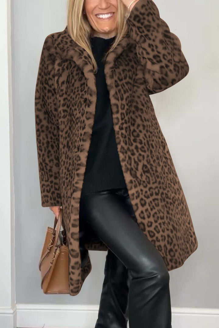 SAVANNAH | LEOPARD FAUX FUR COAT