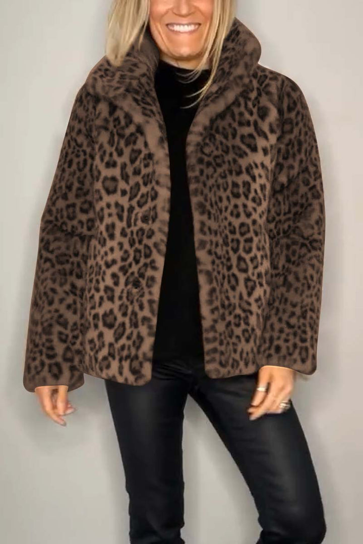 SAVANNAH | LEOPARD FAUX FUR COAT