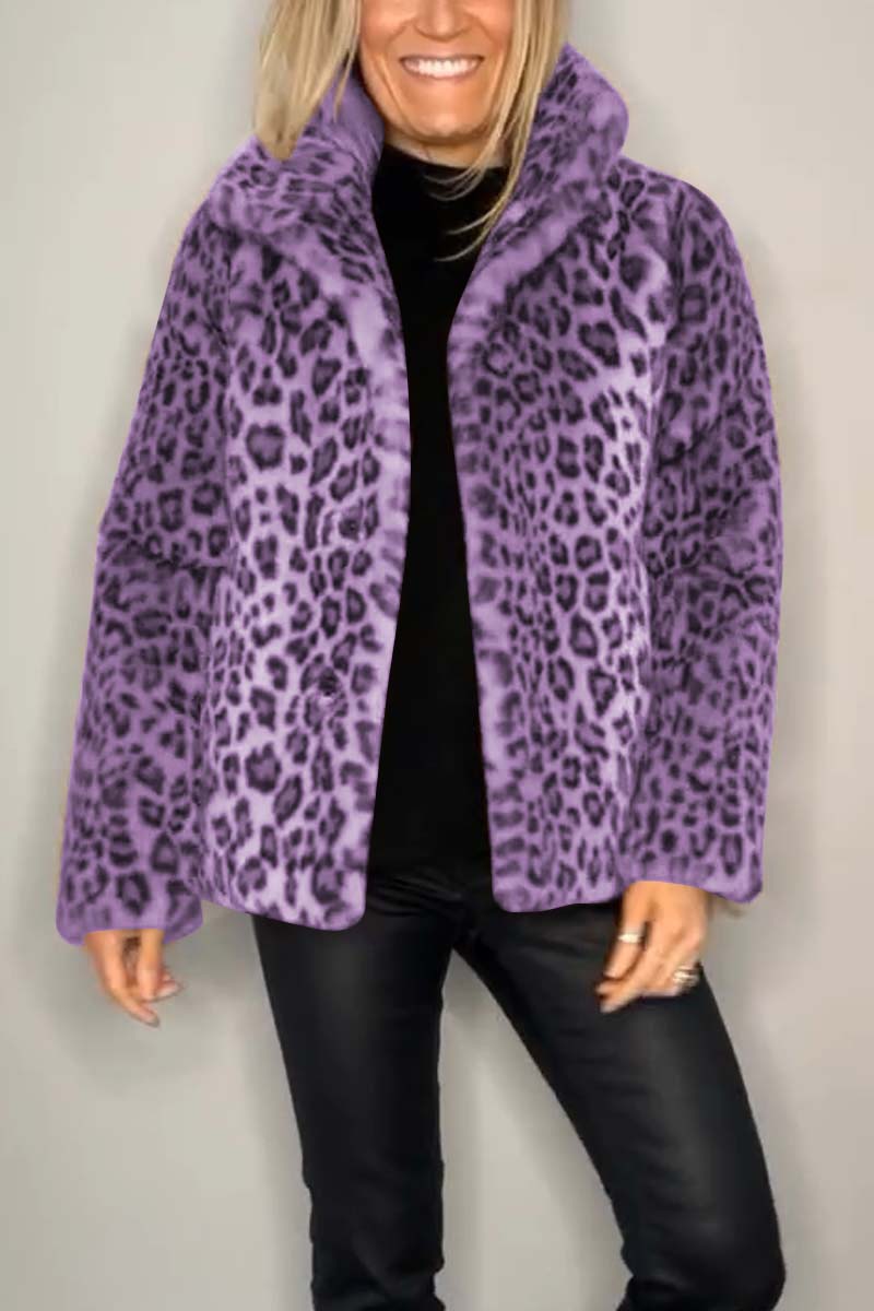 SAVANNAH | LEOPARD FAUX FUR COAT