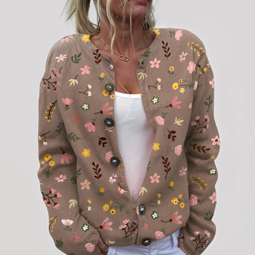 CAITLIN | FLORAL KNIT CARDIGAN