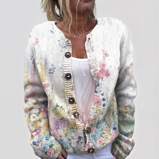 CAITLIN | FLORAL KNIT CARDIGAN