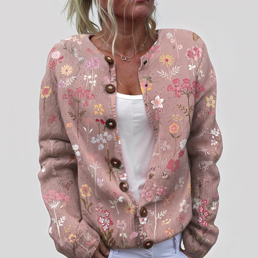 CAITLIN | FLORAL KNIT CARDIGAN