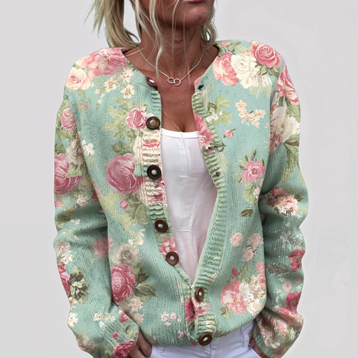 CAITLIN | FLORAL KNIT CARDIGAN