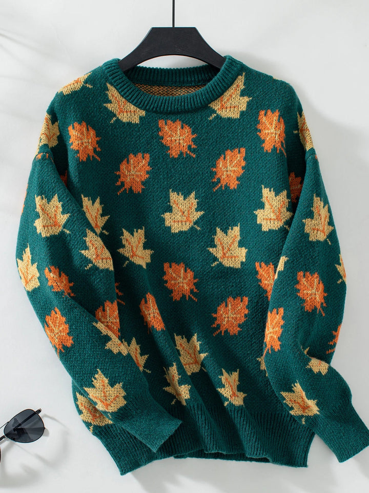 LUCY | MAPLE LEAF KNIT SWEATER