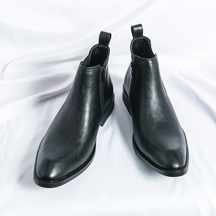 JAMES | ZIP-UP LEATHER CHELSEA BOOTS