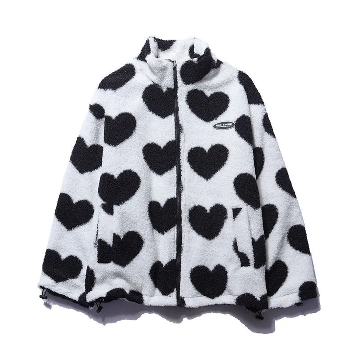 AMORA | REVERSIBLE HEART COAT