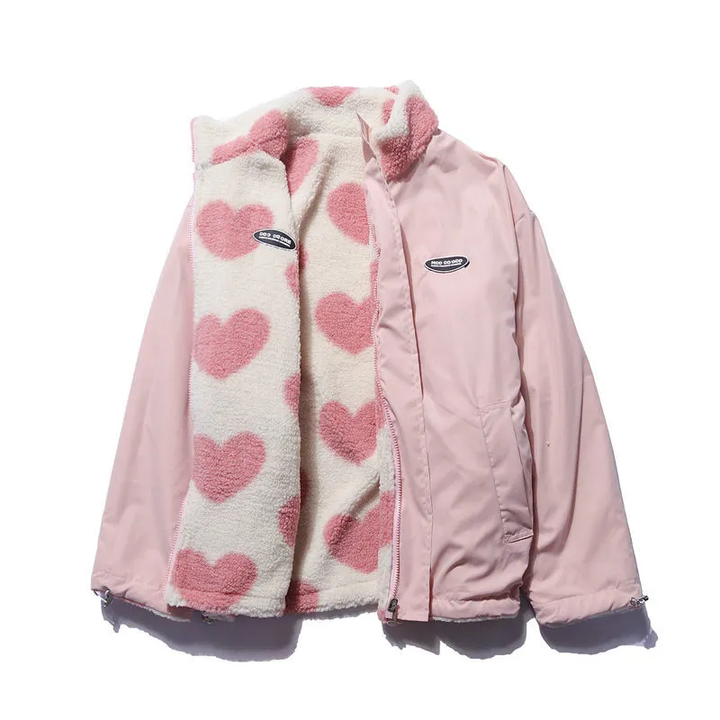 AMORA | REVERSIBLE HEART COAT