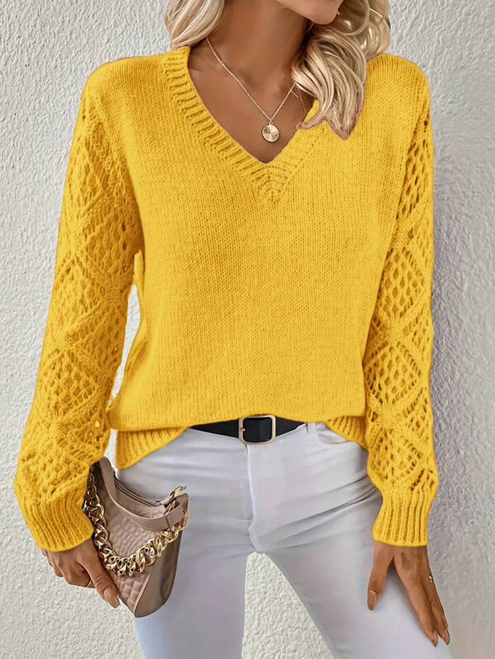 CAMILLE | KNITTED V-NECK SWEATER