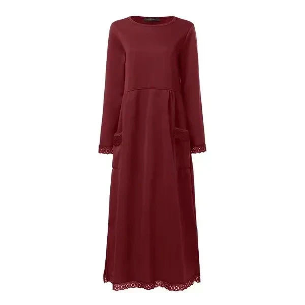 DORIS | MAXI DRESS IN WOOL-COTTON BLEND