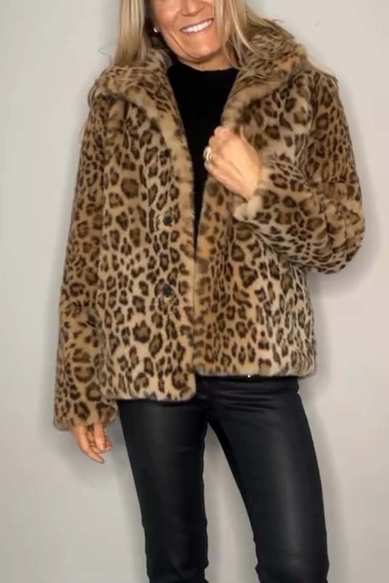 SAVANNAH | LEOPARD FAUX FUR COAT