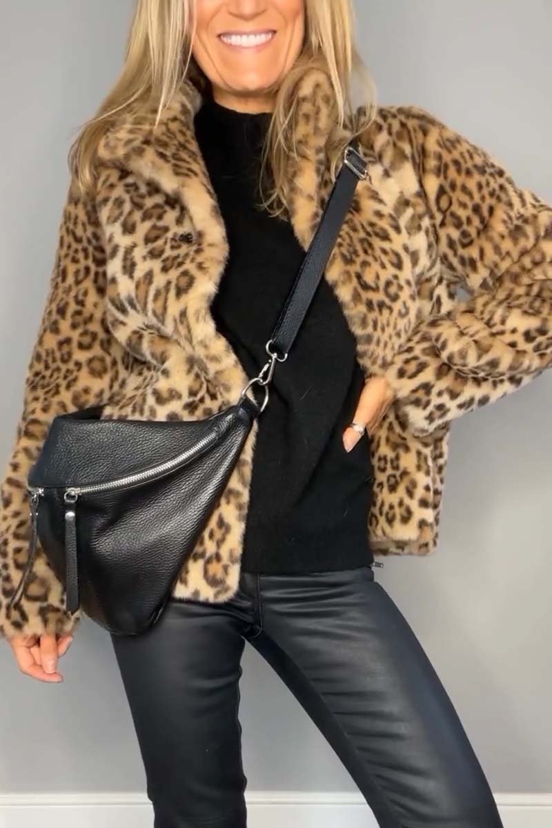 SAVANNAH | LEOPARD FAUX FUR COAT