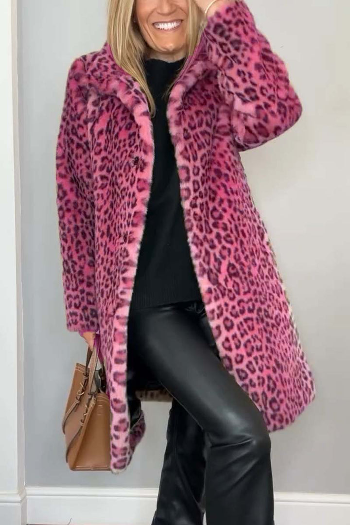 SAVANNAH | LEOPARD FAUX FUR COAT