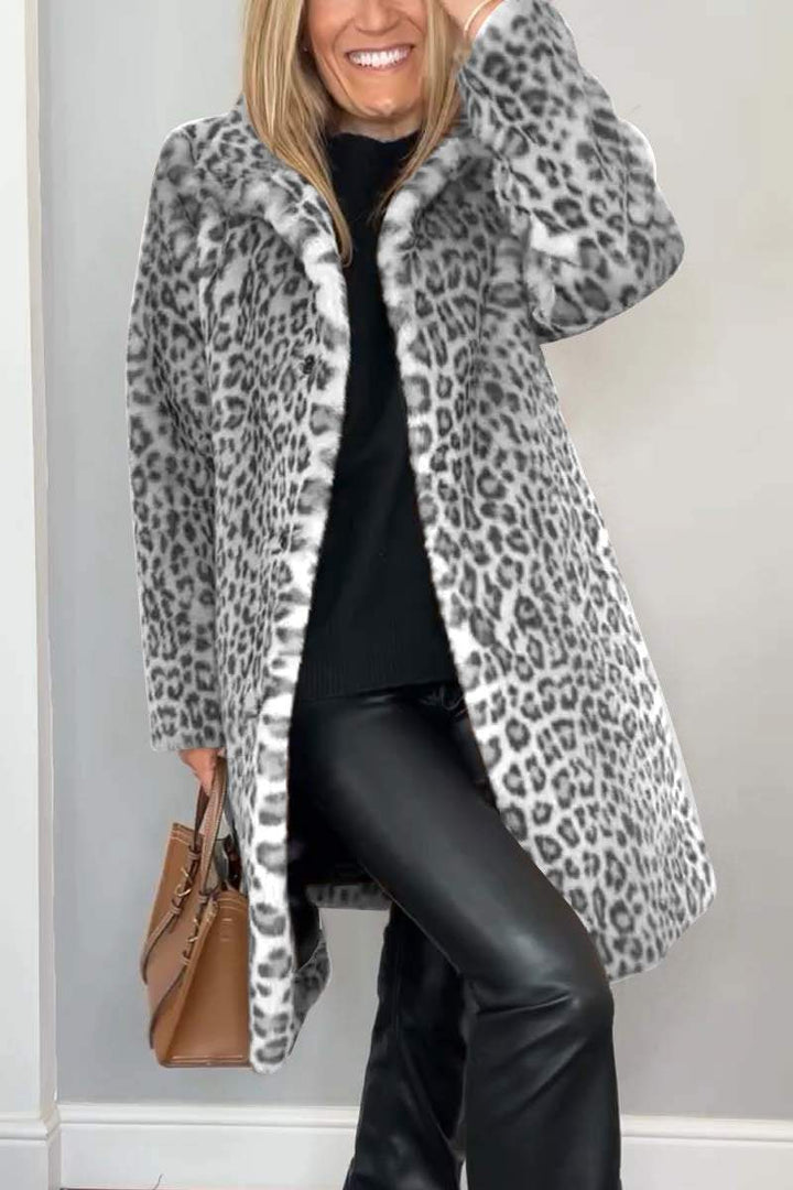 SAVANNAH | LEOPARD FAUX FUR COAT