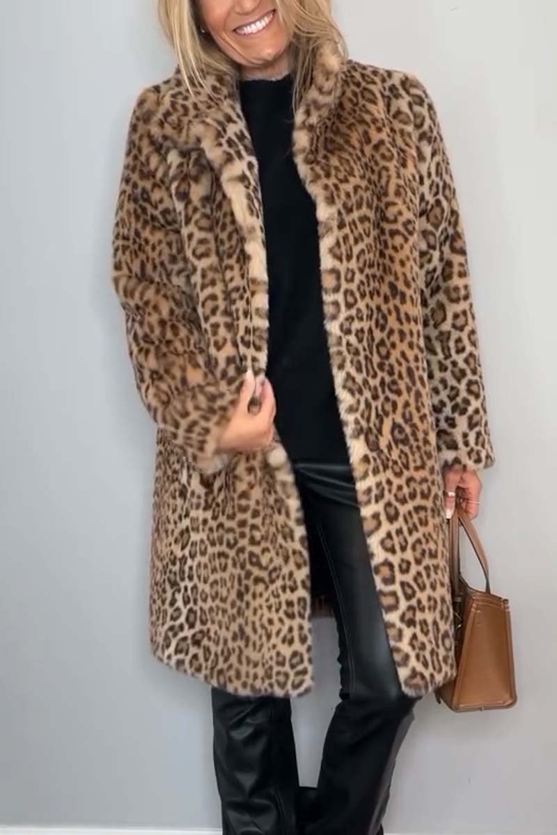 SAVANNAH | LEOPARD FAUX FUR COAT