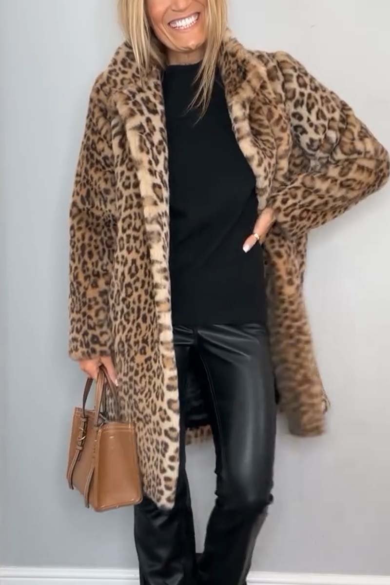 SAVANNAH | LEOPARD FAUX FUR COAT